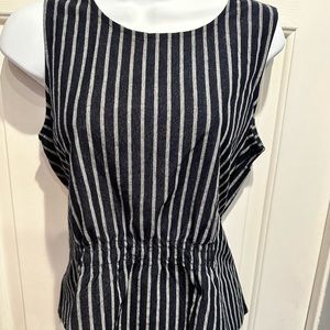 Banana republic linen /dark denim color with white